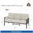 70 Inches All-Weather Metal 3-Seat Patio Sofa With Cushions-894479646