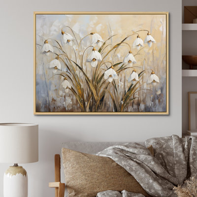 Minimalisme «Snowdrop Flowers Harmony I» sur toile