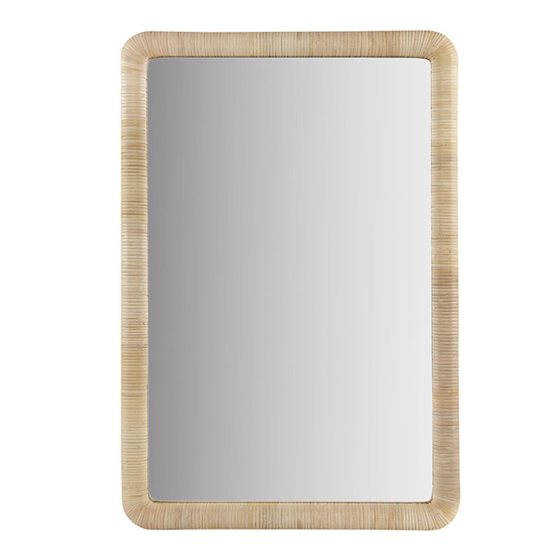 Natural Rattan Rectangle Wall Mirror Natural See Below