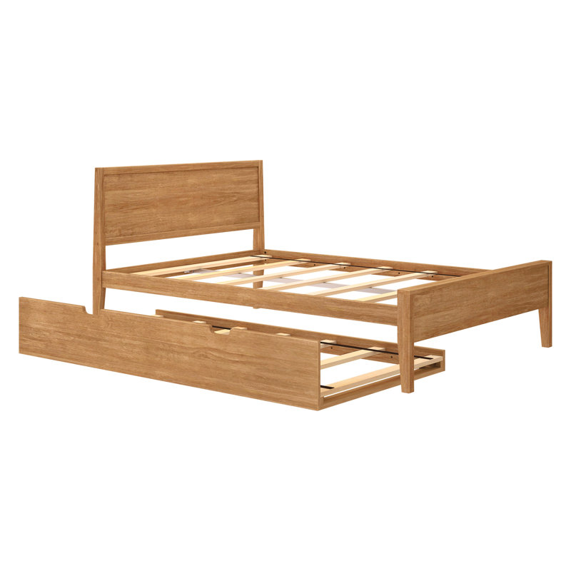 Lit gigogne en bois massif Rosenthal, Pécan, Double