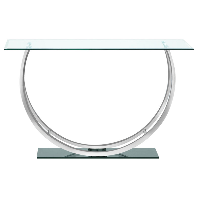 Console en verre chromé