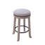 Tabouret de comptoir pivotant en bois massif de 25,6 po avec repose-pieds en métal Sefedin-374828355