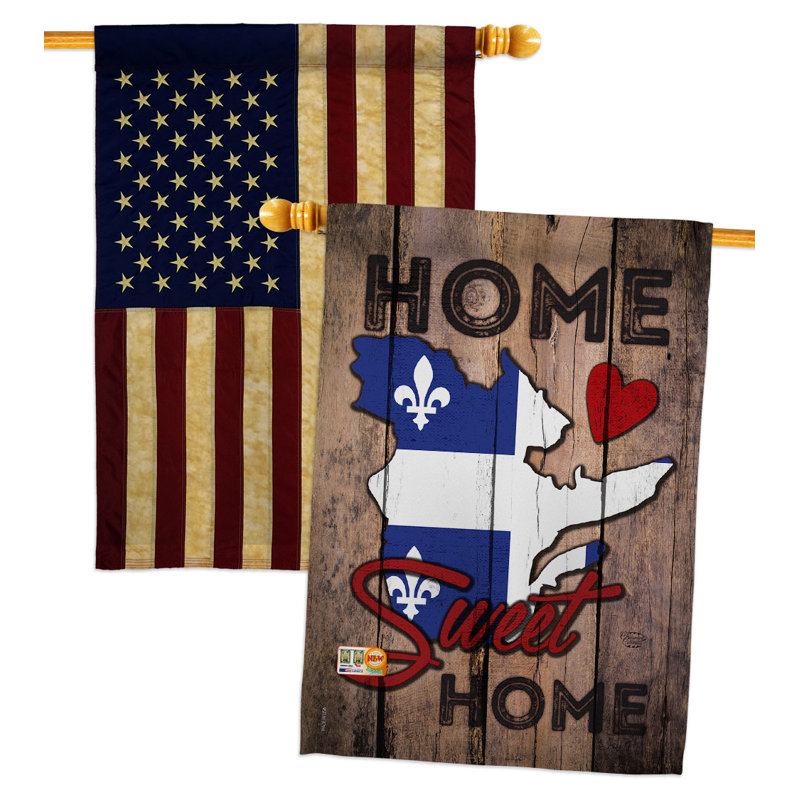 Double Sided 40 in. H x 28 in. W Polyester House Flag