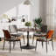 Ensemble de table de salle à manger à piédestal 5 pièces et 4 chaises-608168070-626487505-626487516