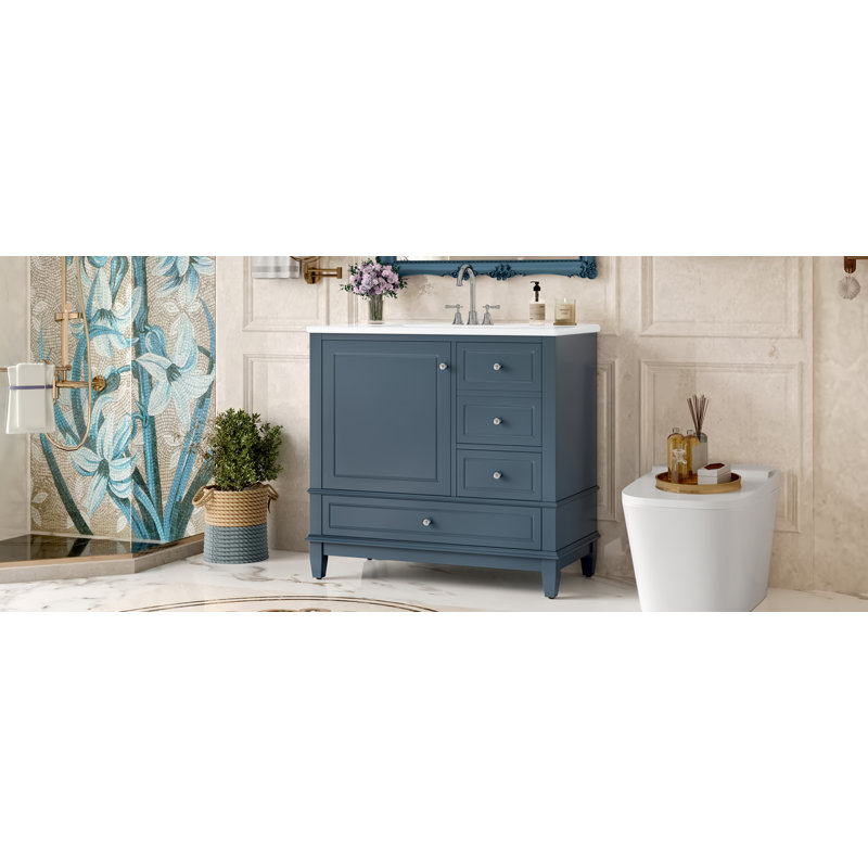 Meuble-lavabo 36 po avec lavabo en céramique