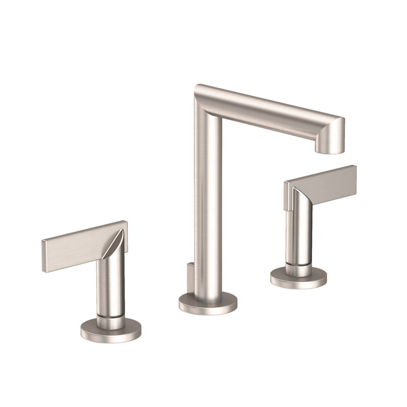 Keaton Widespread Bathroom Faucet with Drain Assembly, Satin Nickel