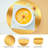 50PCS Round Gold Placemats, 13" Disposable Paper Placemats For Dining Table, Mirrored Gold Charger Place Mat