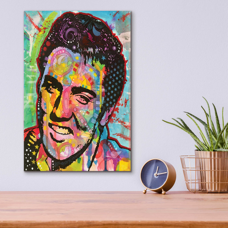 Elvis - impression sans cadre, H 16 po x l 12 po x P 0,13 po