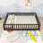 Queen Wood Floor Bed With Fence And Door