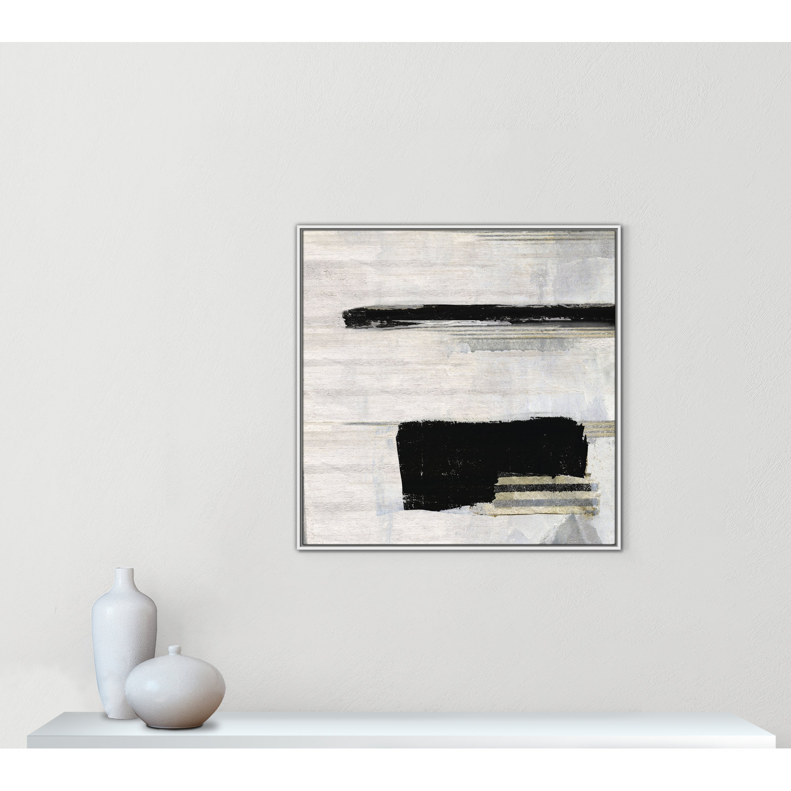 La Bande II Print by Sally Swatland, 37.5" H x 37.5" W, White