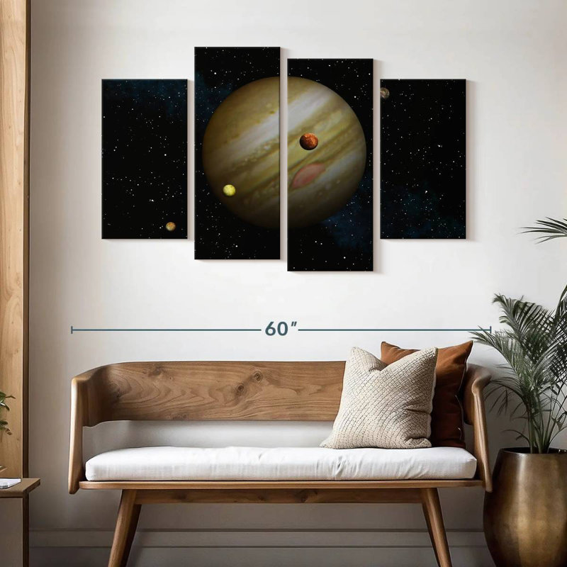 Oberle Jupiter And Its Moons, 32" H x 52" W