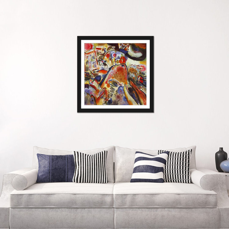 « small plaisirs » par wassily kandinsky,, reproduction d’art sur toile, H 16 po x l 16 po x P 1 po, Blanc