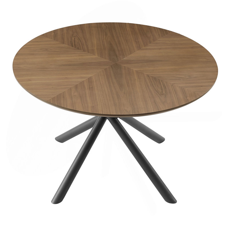 Table de bout 53,14 po en MDF, Noyer, H 29,75 po x L 53,14 po x l 53,14 po