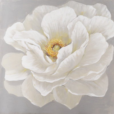 White Peony I - Wrapped Canvas Painting