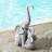 18.25''H Resin Mother and Baby Elephant Statue