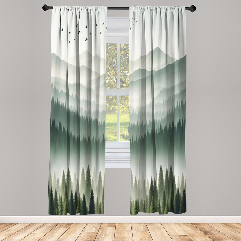 Rideau semi-transparent en microfibre, L 56 po x L 84 po