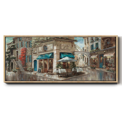 Corner Café- Framed Canvas