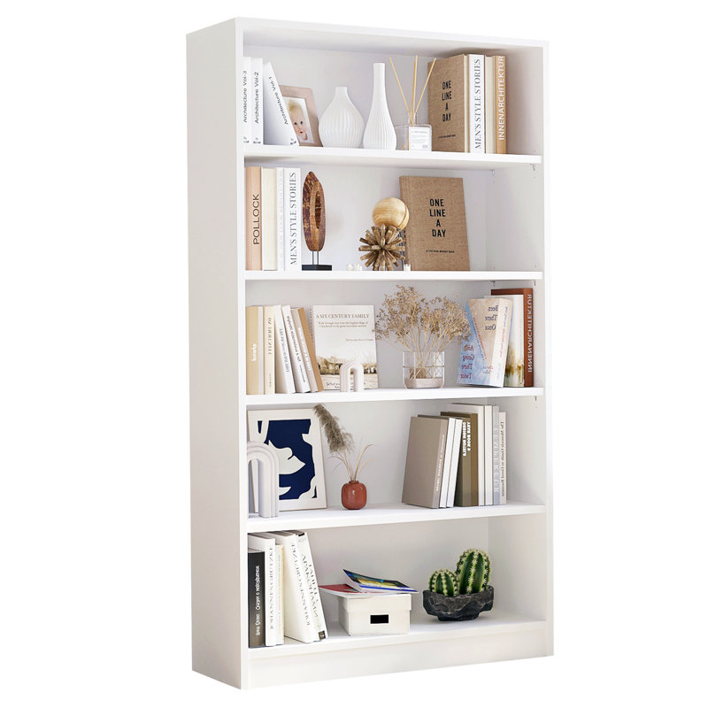 Bibliothèque 5 tablettes à 5 tablettes, Walnut