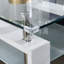 Table de bout en verre transparent, table de bout 24 po x 24 po x 24 po, design pour la maison
