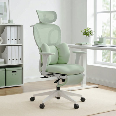 Chaise de bureau ergonomique verte Cablady