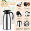 Ensemble de 2 carafes à café en acier inoxydable 68 oz avec brosses de nettoyage
