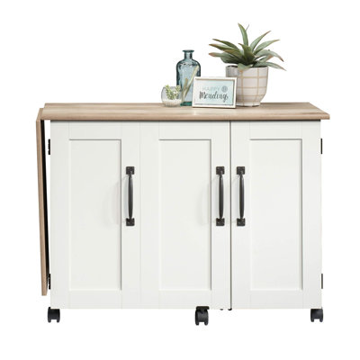 40.08'' x 19.45'' Sewing Table with Wheels