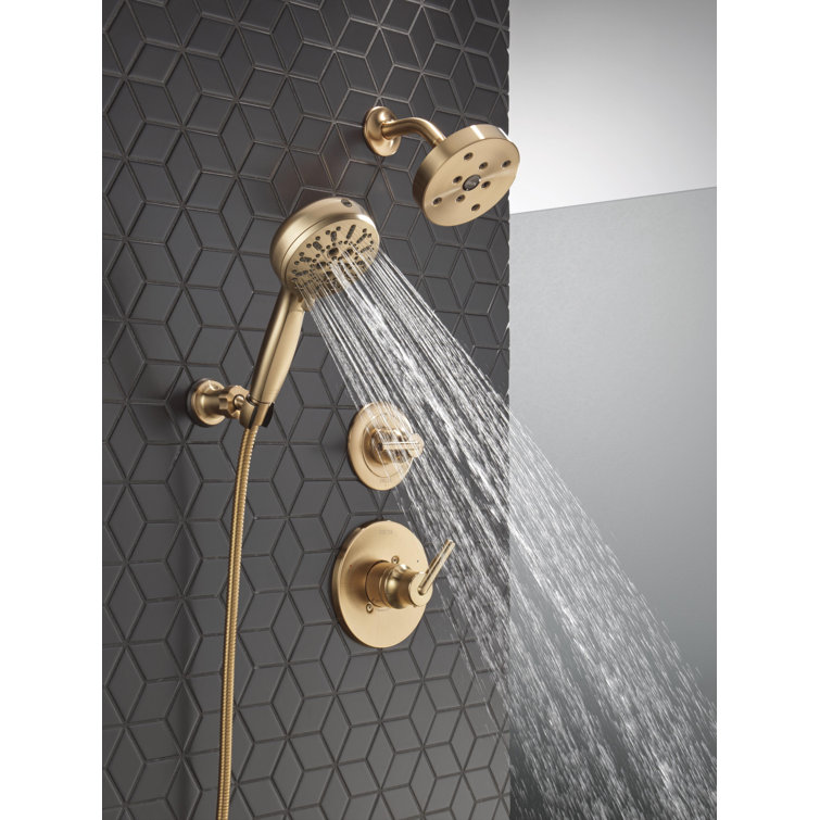 Delta Universal 7-Setting Wall Mount Hand Shower with Cleaning Spray 55884 Lumicoat Stainless