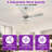 52" Beedle 5 - Blade 2-Tier Crystal Ceiling Fan with Remote Control and Light Kit Included-1855434884