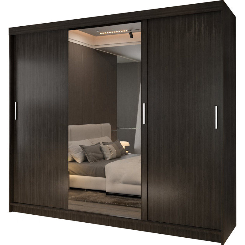 Chuipek 3 Door Manufactured Wood Wardrobe, Wenge