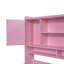 Lit simple en bois avec bureau productif, chaise exquise et bibliothèque intégrée, rose réglable-102025597