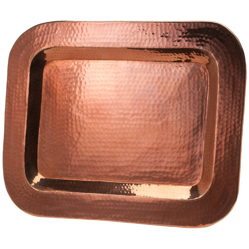 Copper Thessaly Rectangle Platter, 0.5" H x 16" W x 11" D