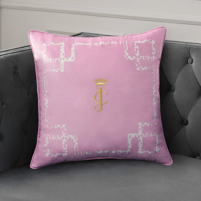 Juicy Couture Velvet Lattice Pillow, Lilac Sachet