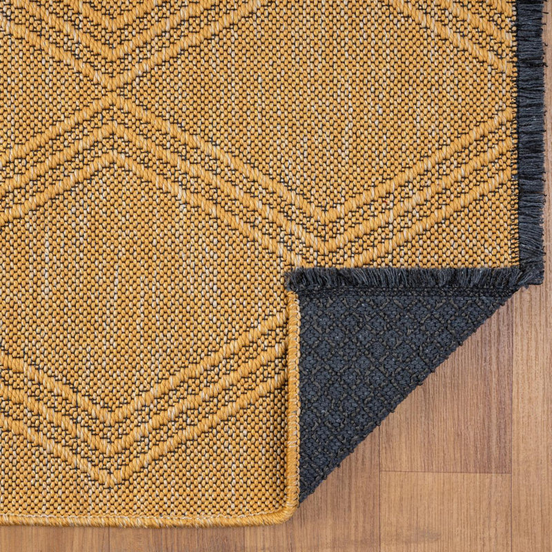 Tapis antidérapant à motif de losanges Modern Farmhouse, Rectangle 9 pi x 12 pi