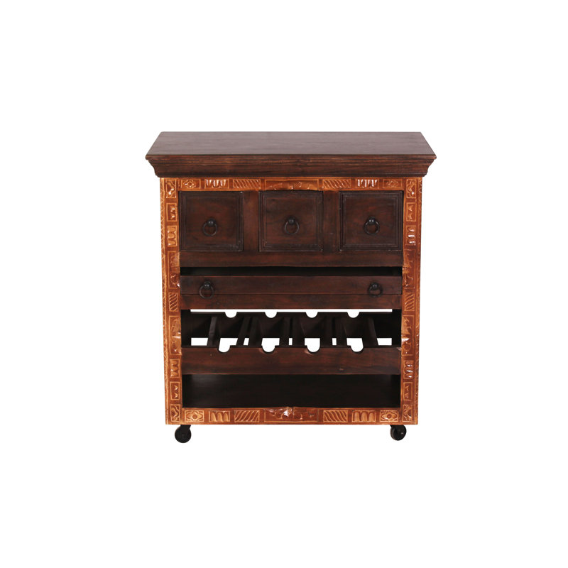 Rivero Solid Wood Kitchen Cart