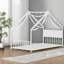 Lit simple moderne en métal avec lumières à DEL, sécuritaire et durable pour les enfants