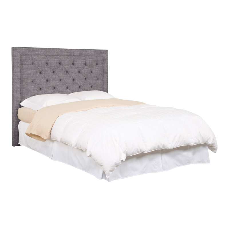 Hillary/Hank Queen Upholstered Panel Headboard, Nomad Slate Crypton® Chenille