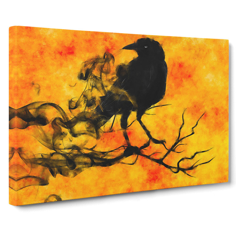 Raven Bird Vol.1 - Wrapped Canvas Print, 40cm H x 60cm W x 3cm D