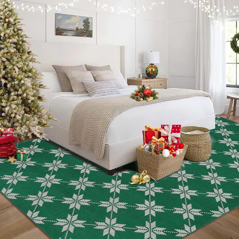 Tapis de Noël pliable Christmas Eve, Rectangle 9 pi 1 po x 12 pi 1 po