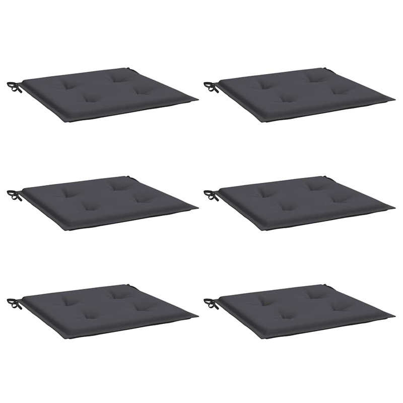 Ensemble de 6 coussins de chaise de jardin en tissu de patio 19,7 x 19,7 x 1,6 po Oxford, H 19,7 po x l 19,7 po x P 1,6 po