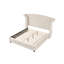 Ensemble de chambre avec grand lit 4 pièces en bois de couleur crème (NJ Inventory)