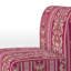 Fauteuil de chambre rembourré à motif mauve et doré