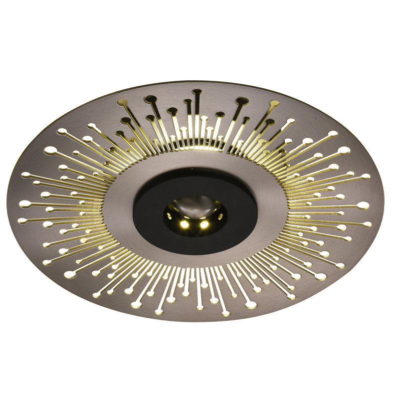Applique murale en nickel à 1 lumière DEL Eclectic, Nickel brillant