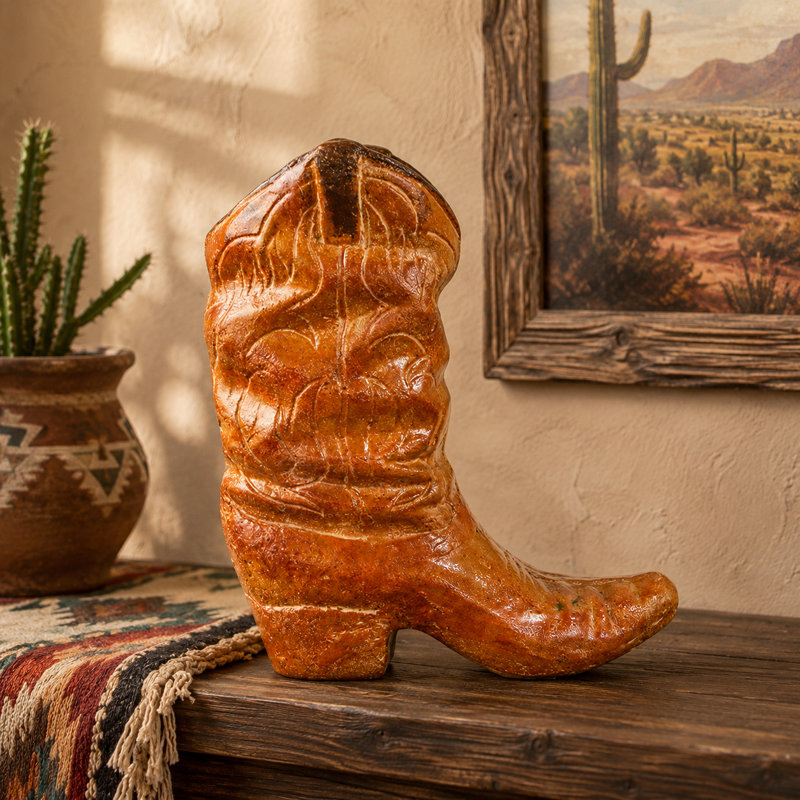 Botte de cowboy surdimensionnée Clay Kicker, Orange