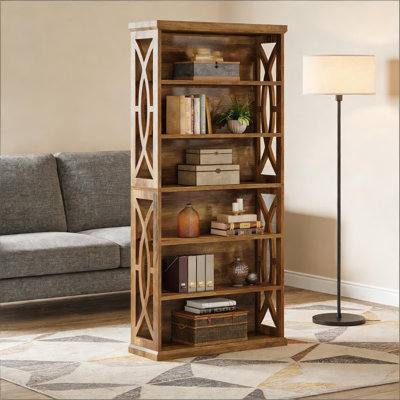 Classic Wooden Bookshelf,Elegant Display Shelves,Sturdy Freestanding Bookcase