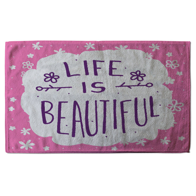 Cotton Floral Waffle Kitchen Towel