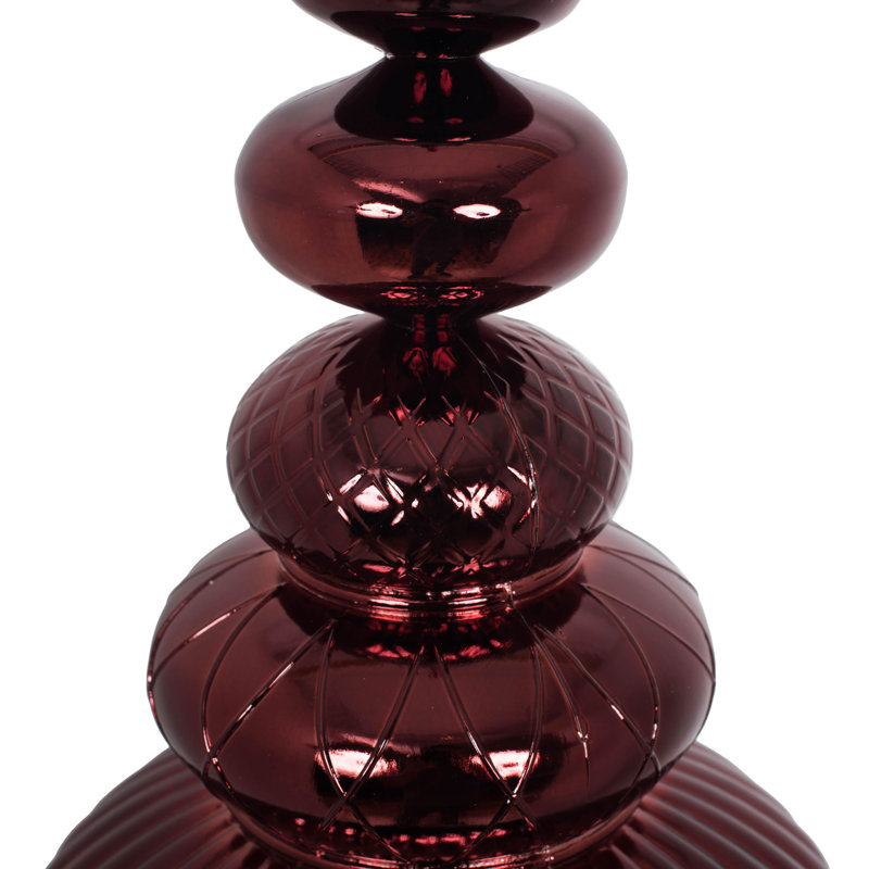 Vickerman 41" Shiny Finial Ornament, Burgundy