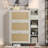 Bohemia Style Shoe Cabinet With 3 Rattan Flip Drawers, 3 Square Shelves And 1 Storage Drawer And Key Hooks-691901477