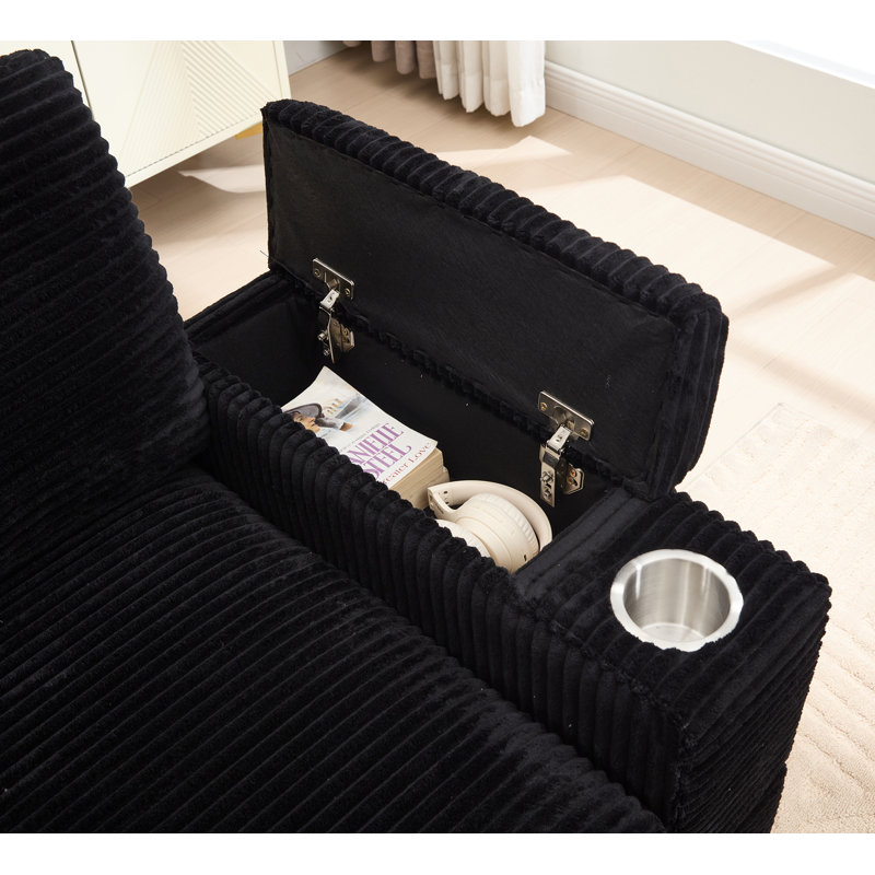 Ensemble de canapé-lit modulaire convertible combiné avec rangement pour accoudoirs, porte-gobelets et port USB, idéal pour divers espaces de vie