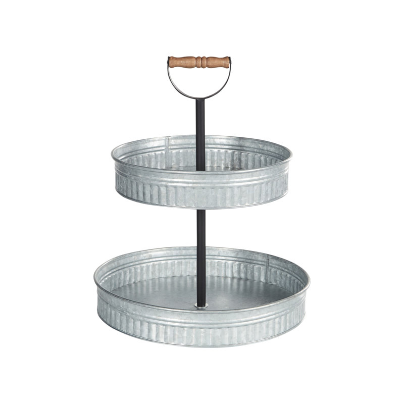 2-Tiered Cake Stand KOUIGN Silver Tiered Stand