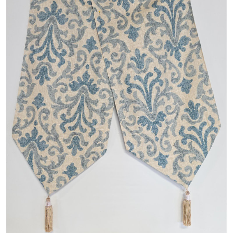 RLF Home Tracery Table Runner with lining/tassels